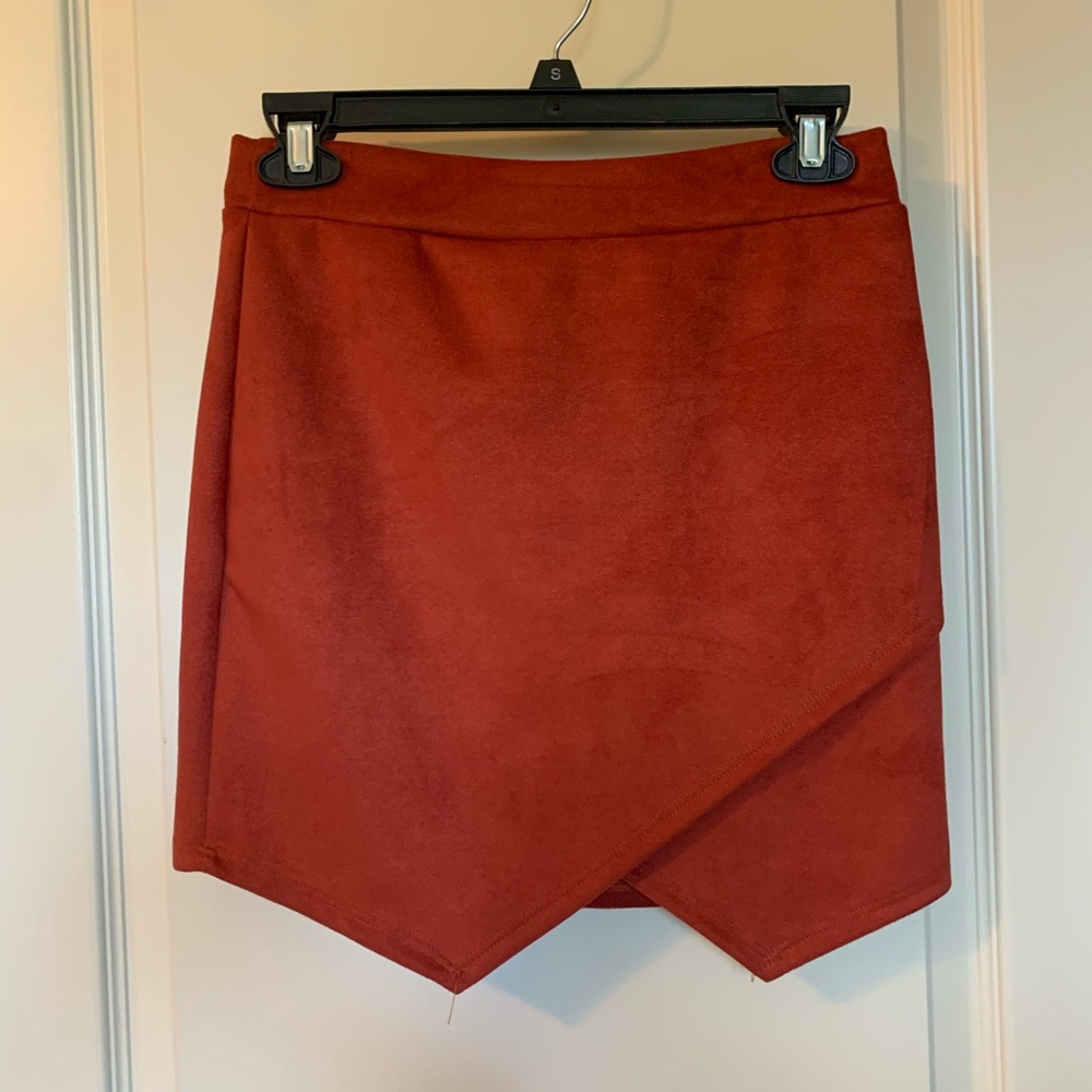 Beautiful red mini skirt
